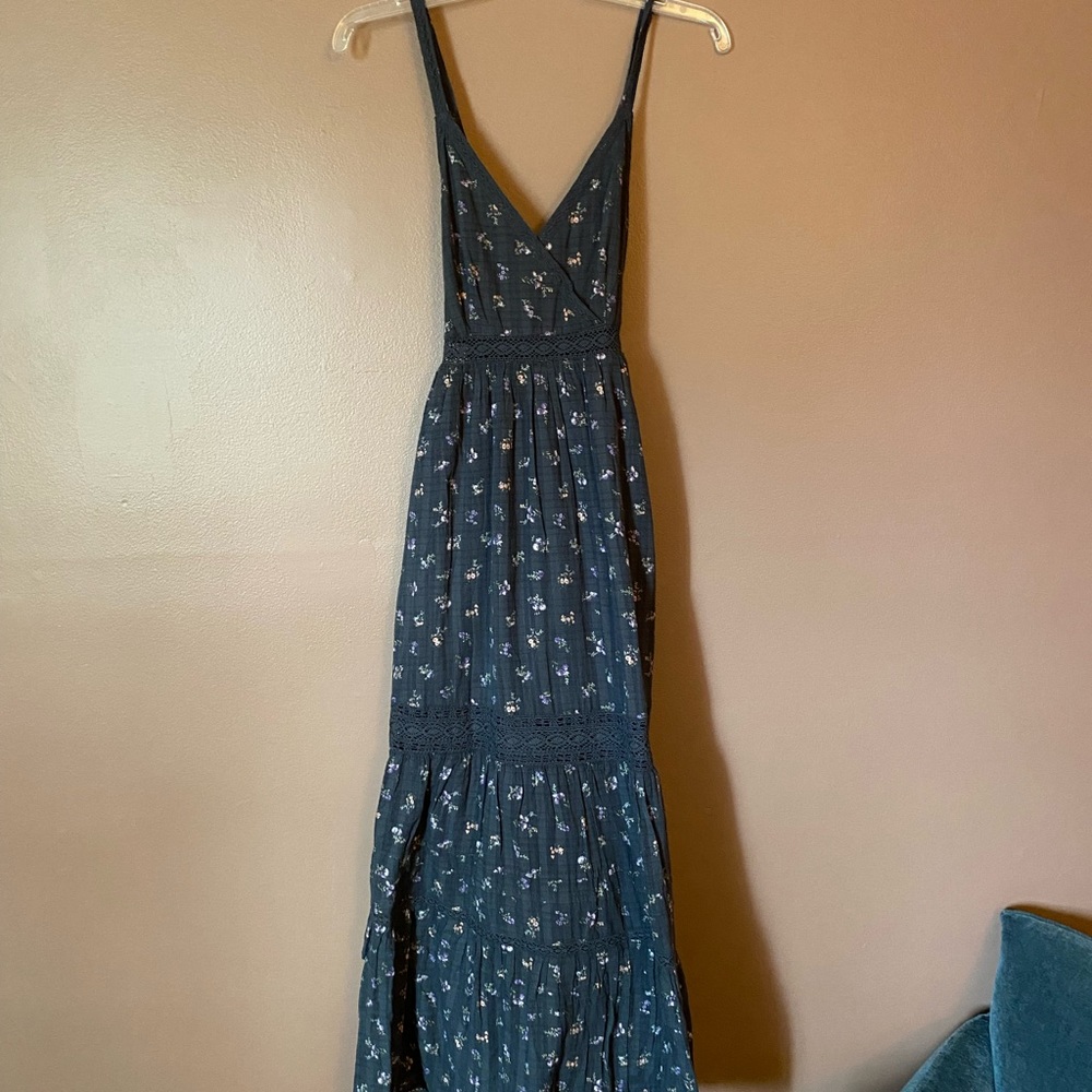 Gray/floral American Eagle maxi sundress